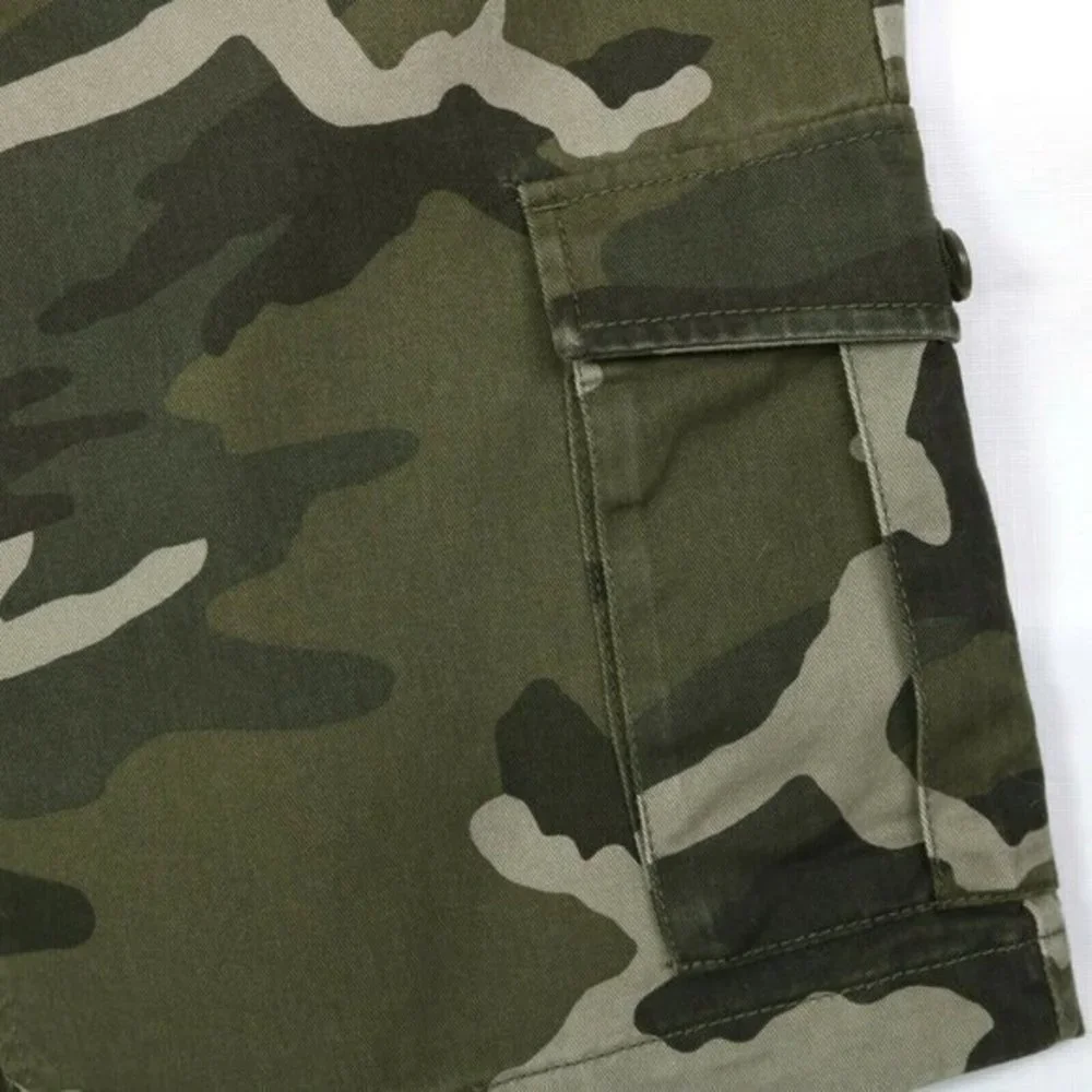Old Navy‎ Boys Camo Camouflage Cargo Shorts Green Adjustable Waist 18 Husky